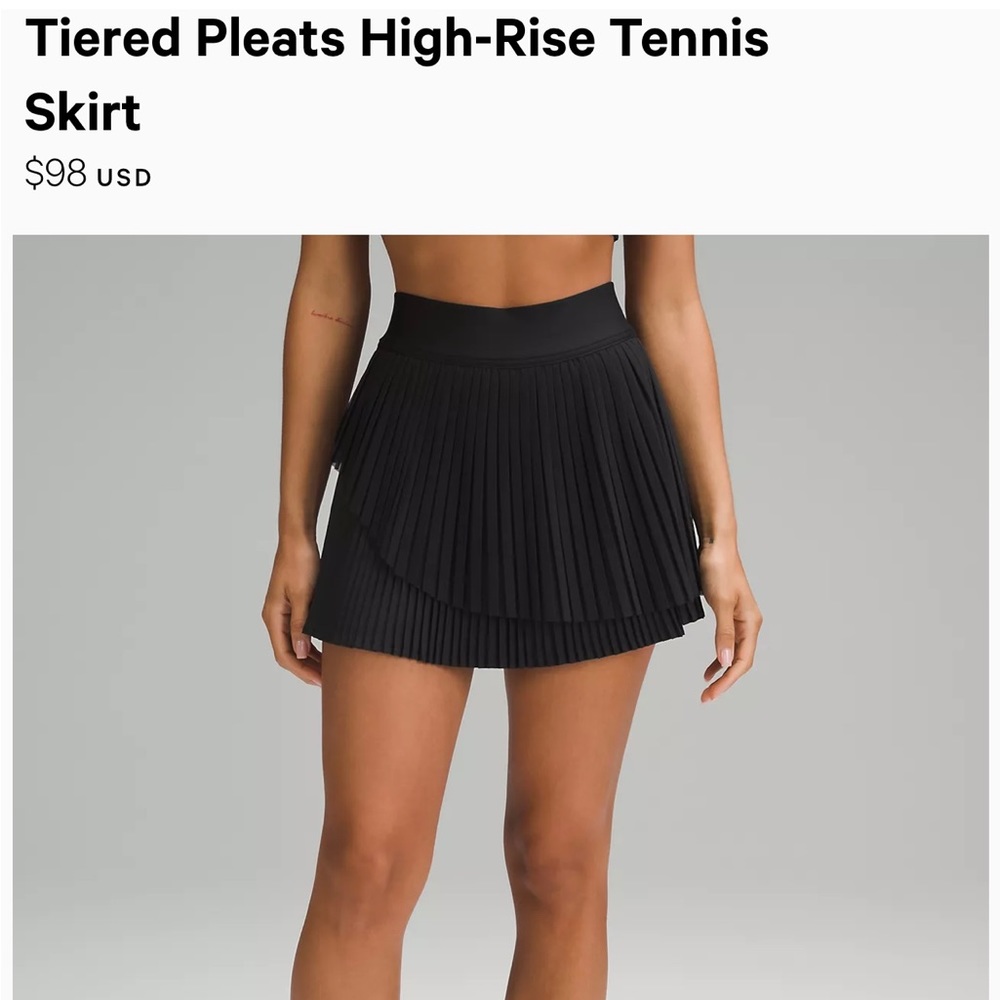 Lululemon Tennis Skirt Size 4